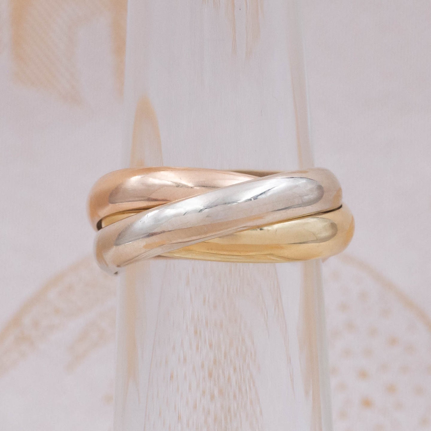 CARTIER CARTIER Trinity ring Ring K18YG WG PRG Yellow White Rose Gold US  size 5.75 #51 ｜Product Code：2101217258616｜BRAND OFF Online Store