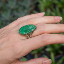 Antique Carved Jade Ring