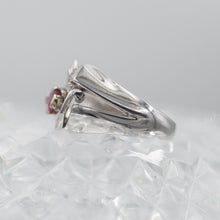 Retro Ruby and Diamond Cocktail Ring c1950
