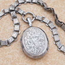Sterling Locket and Book Chain c1879