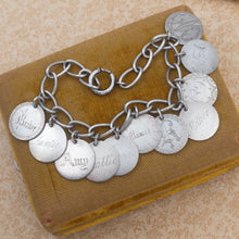 Silver Love Token Bracelet c1880