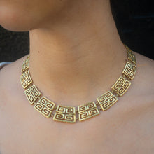 Greek Key Collar Necklace c1970