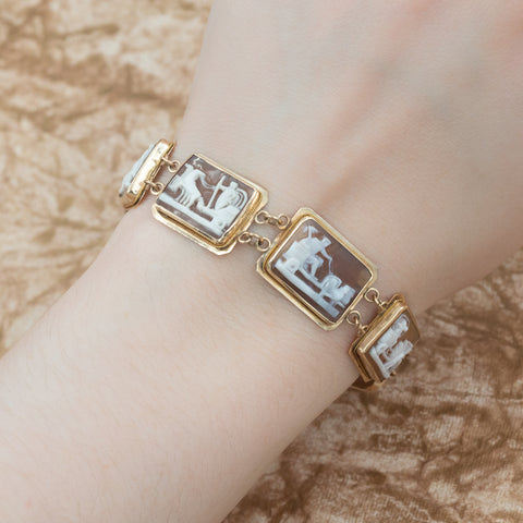 Seven Days Cameo Bracelet c1970