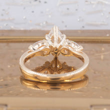 Pear-Cut Diamond Three Stone Ring