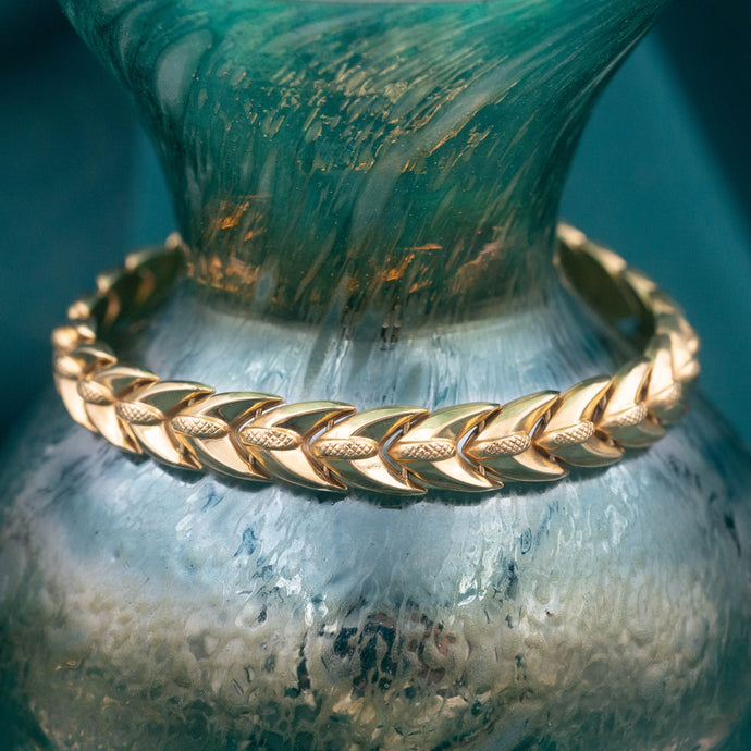 Italian Herringbone Bracelet c1980