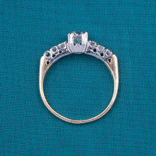 Two-Tone Old Mine Diamond Ring c1940
