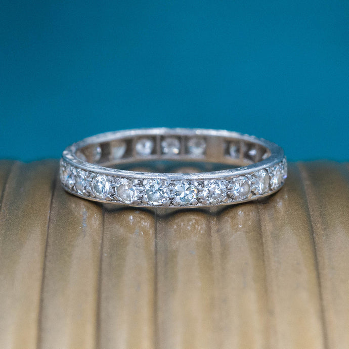 Transitional Cut Diamond Eternity Band c1920