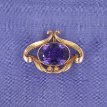 Art Nouveau Amethyst Watch Pin/Pendant