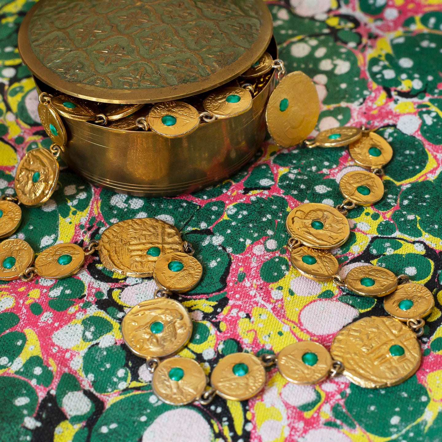 1980s Ancient Coin Necklace by Pauline Rader