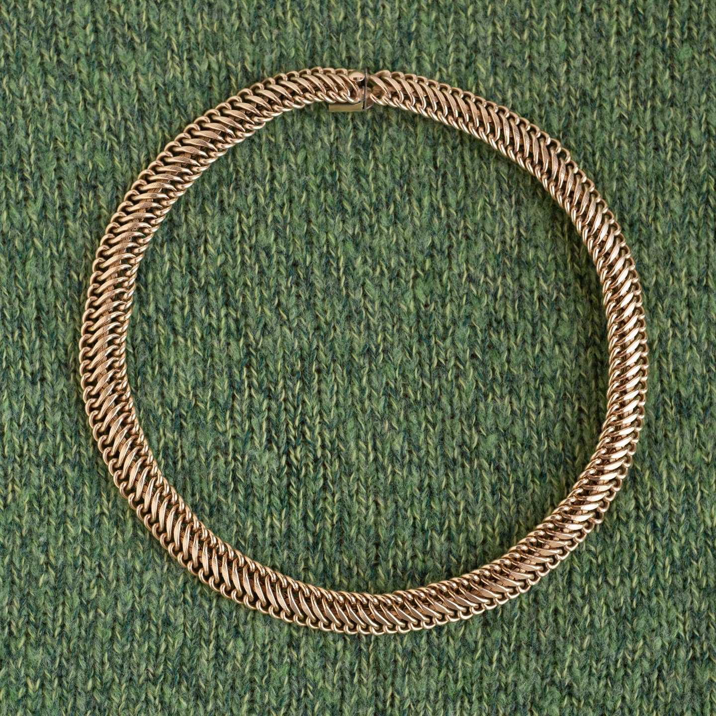 Thick Flat Gold-filled Choker Chain c1950