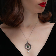 Georgian Emerald and Pearl Pendant c1820