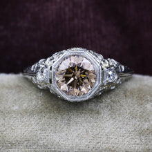 1920s 1.17 Carat Fancy Brown Diamond Ring