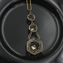 Edwardian Triple Diamond Drop Pendant c1910