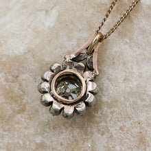 C1860 Old Mine and Rose Cut Pendant- Back View