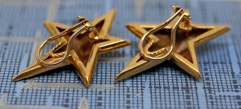 18K Gold 'Angela Cummings' Star Earrings