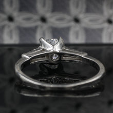 Colorless Emerald Cut Diamond Ring c1950