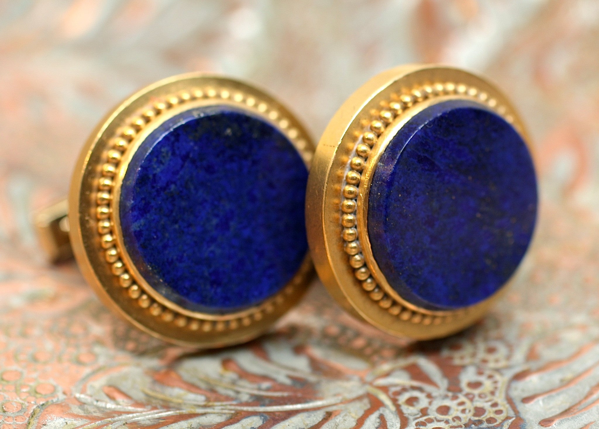 1950's Lapis Lazuli 14K Gold Cufflinks – Pippin Vintage Jewelry