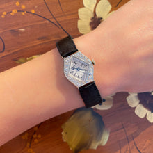 Satin-strapped Diamond Watch c1918