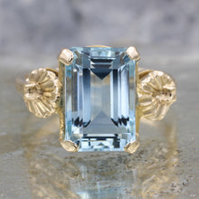 1930s Fine Emerald-Cut Aquamarine Ring