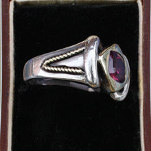 Bold Sterling Pink Tourmaline Ring c1980