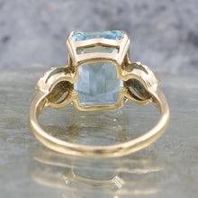 1930s Fine Emerald-Cut Aquamarine Ring
