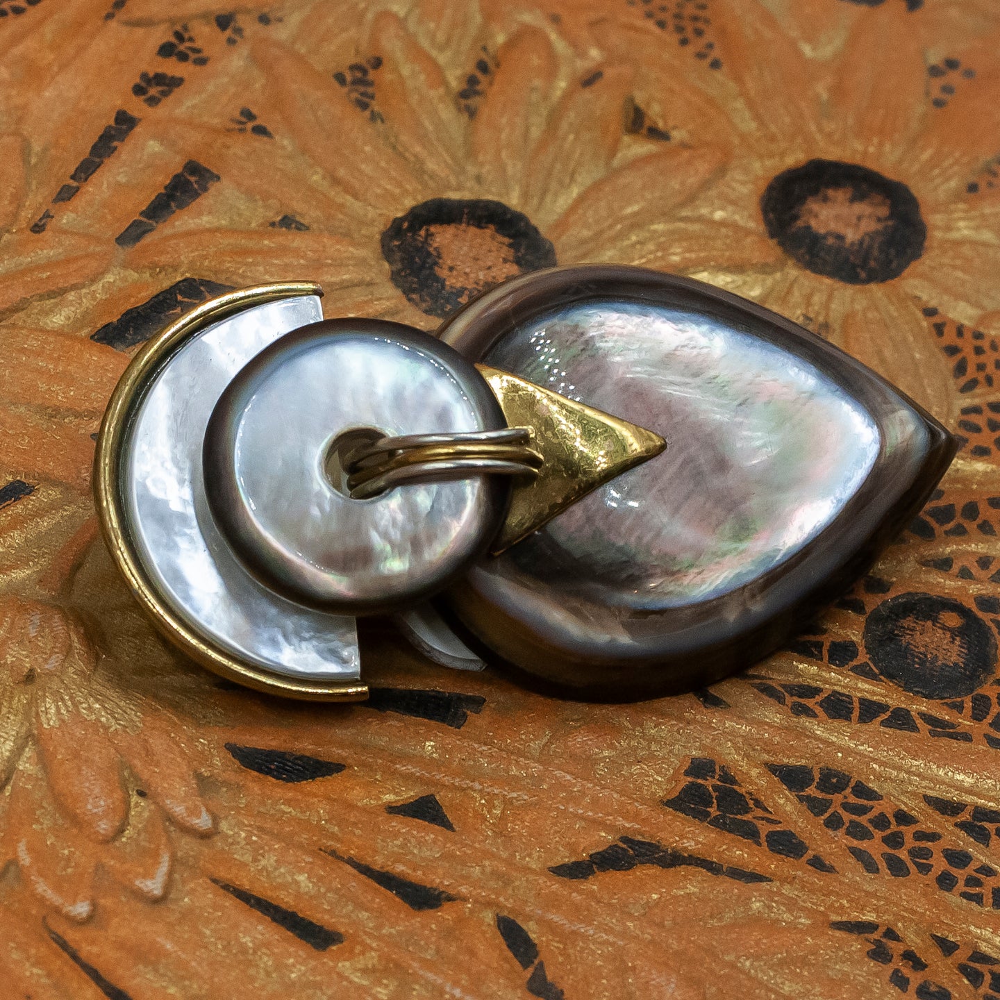 Abstract Abalone Brooch by Fabrice