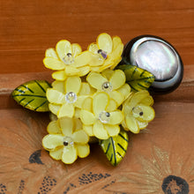 Yellow Floral Brooch by Fabrice
