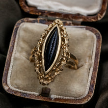 Onyx Marquise Cocktail Ring c1970