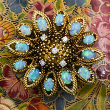 Late 1960s Fine Opal Pendant Brooch by La Triomphe