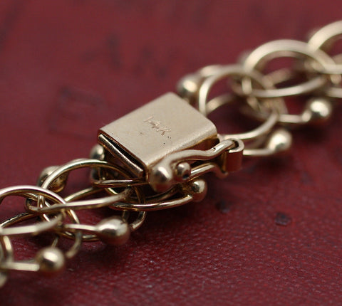 handmade 14K gold charm bracelet
