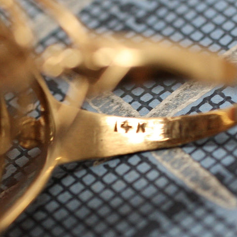 Circa 1950 14K Gold & Opal Ring