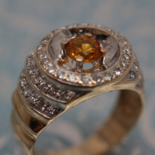 14K Gold Gents Ring with Yellow Sapphire