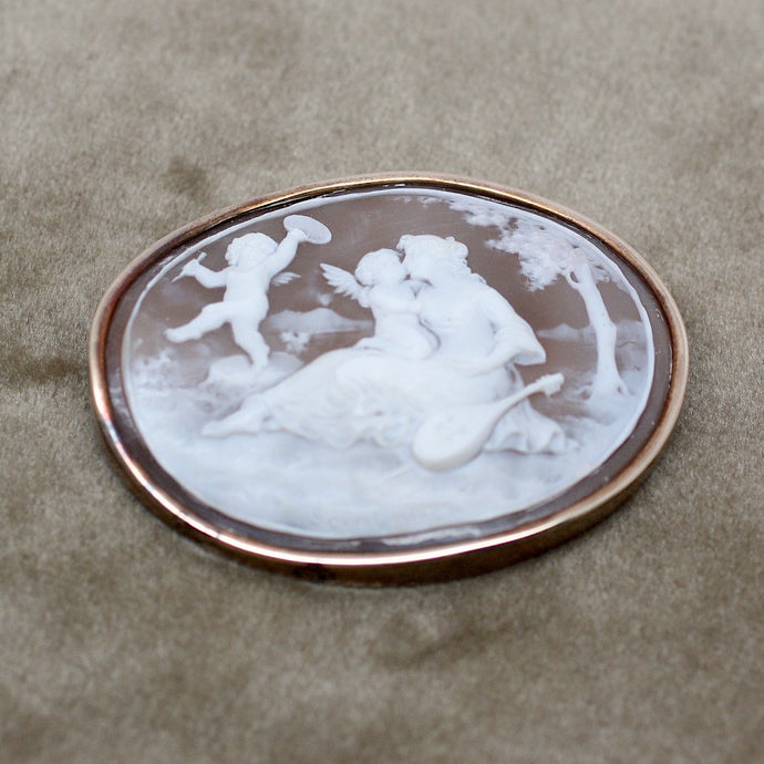 Circa 1880 Scenic Cameo Pin/Pendant