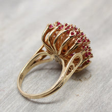 14K gold synthetic ruby Cocktail Ring