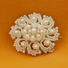 Woven Natural Pearl Brooch c1840