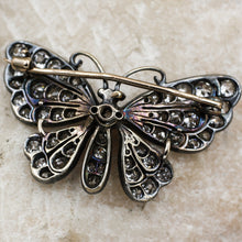 C1860 Old Mine Cut Diamond Butterfly Brooch- Back View