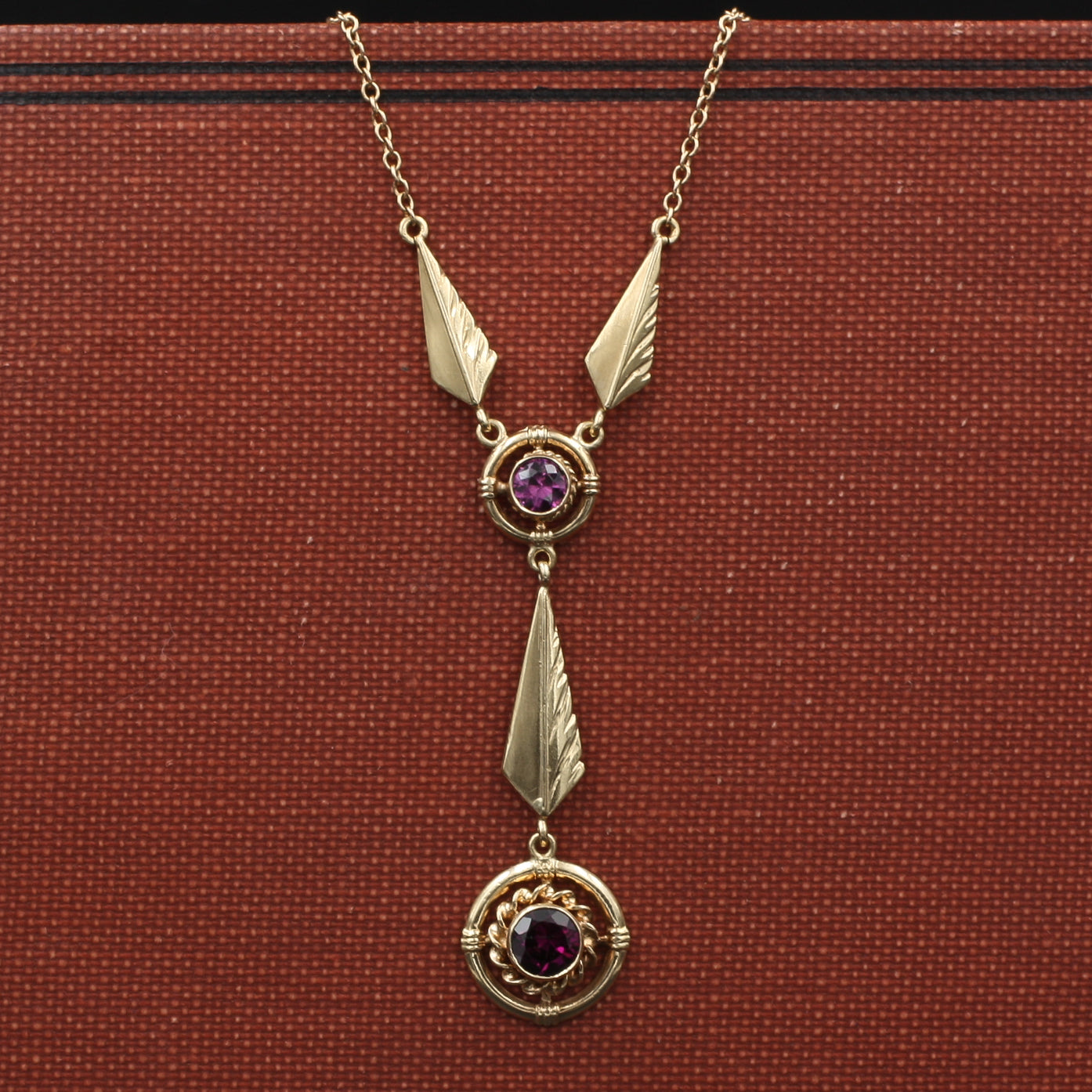 Amethyst Feathers Necklace c1930