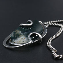 Midcentury Henry Steig Moss Agate Pendant Nacklace