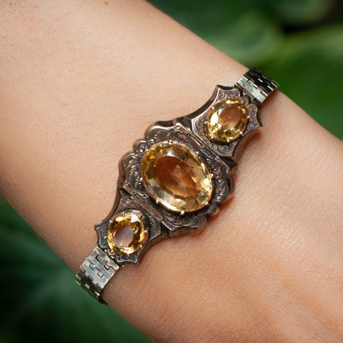 Early Victorian Citrine Bracelet c1840