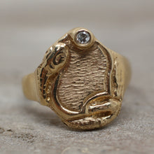 1920's 14K Diamond Snake Ring