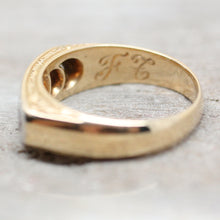 Circa 1910 Hand Carved Diamond Ring