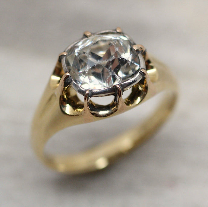 Circa 1890 18K Natural Zircon Ring