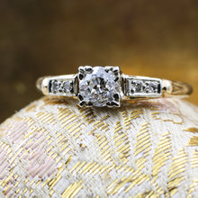1930s Old Mine Cut Diamond 14k Two-tone Ring