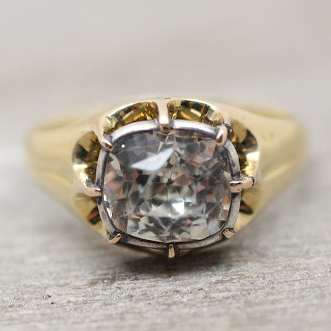 Circa 1890 18K Natural Zircon Ring