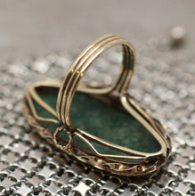Mid-Century 14K Nephrite Jade Ring
