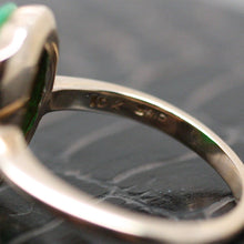 Circa 1930 Natural Jade 10K ring