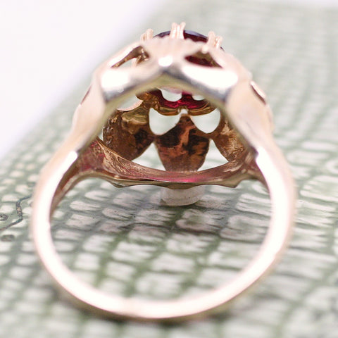 Circa 1950 14K Garnet Ring