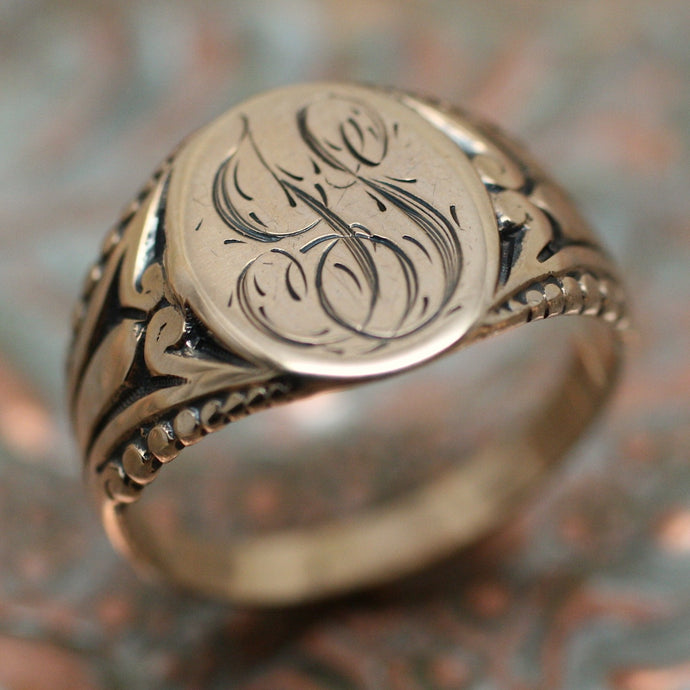 Circa 1870 10K Signet Ring