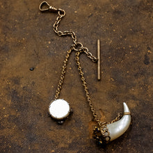 Victorian Mother of Pearl Claw and Tamborine Fob