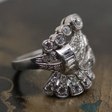 Circa 1920 Handmade Platinum Diamond Ring